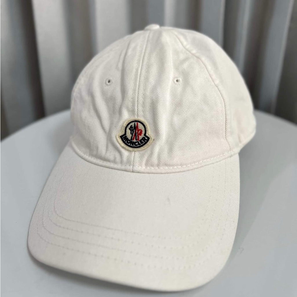 Moncler Logo Embroidered White Hat
